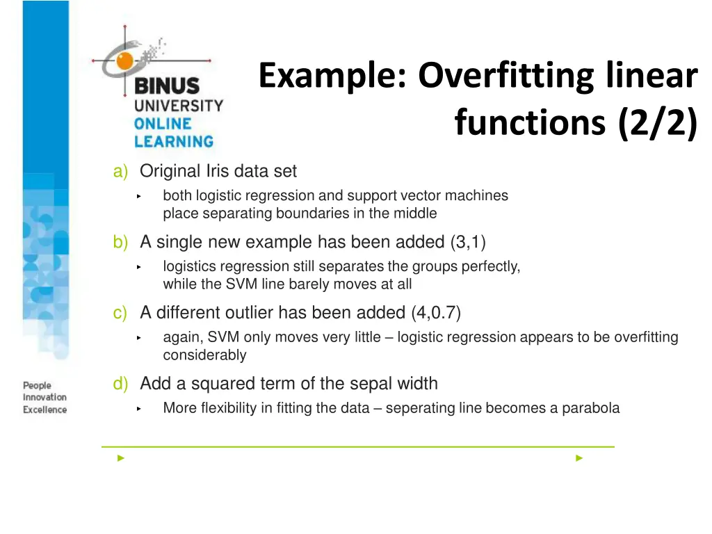 example overfitting linear functions 2 2