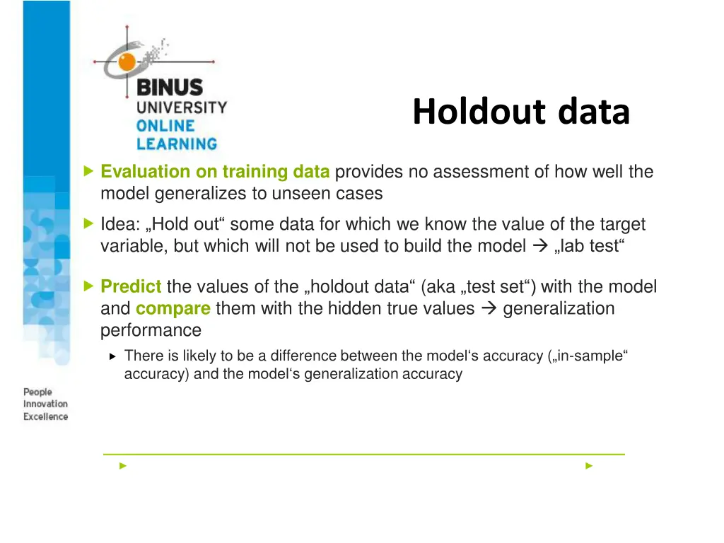 holdout data
