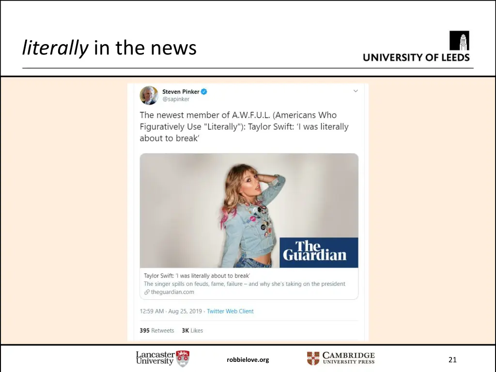 literally in the news