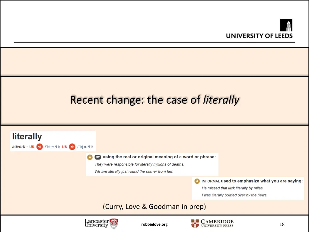recent change the case of literally