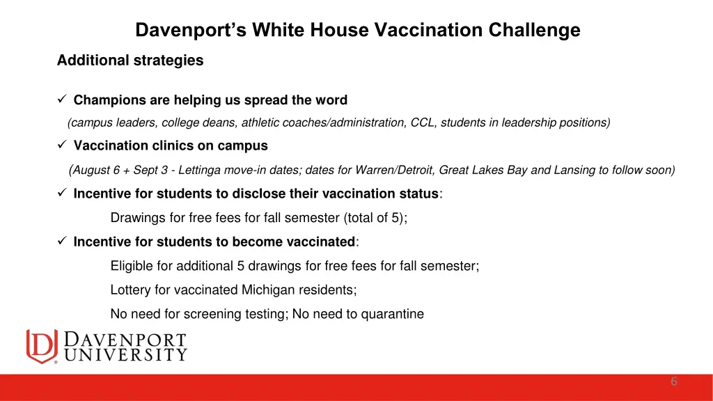 davenport s white house vaccination challenge 1