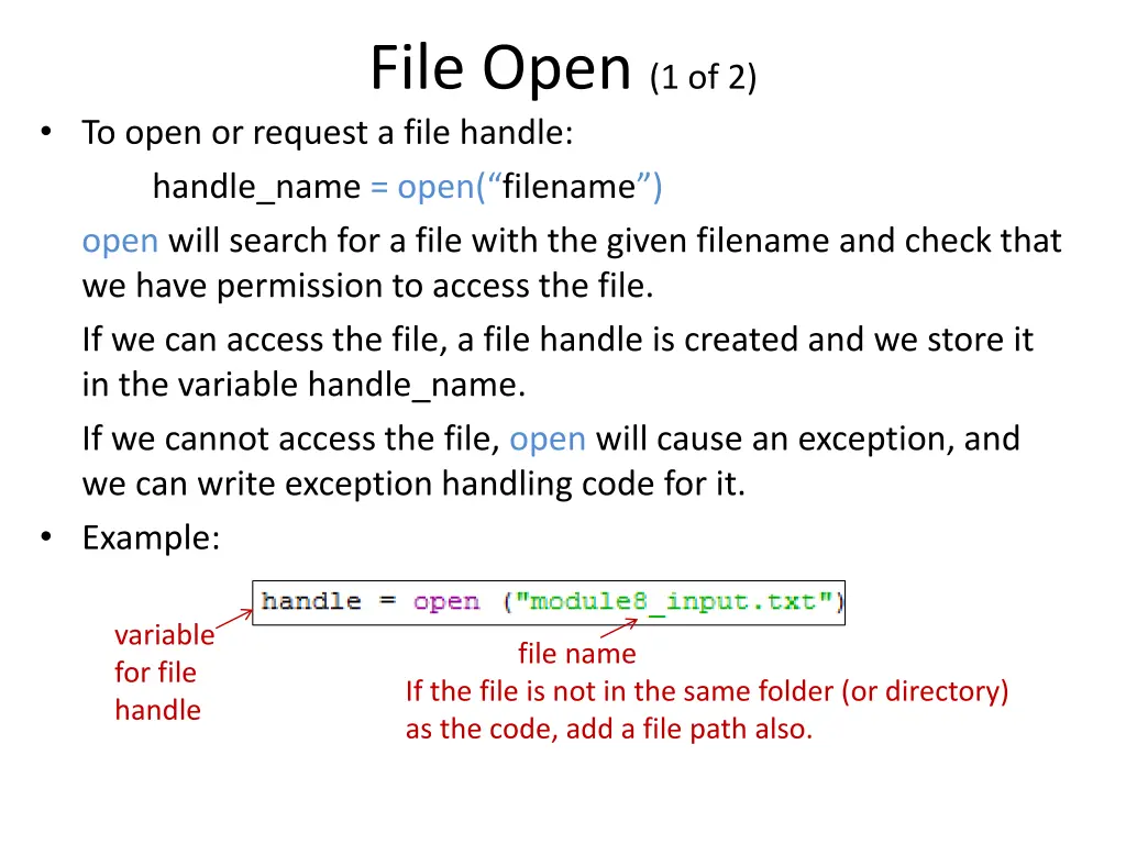 file open 1 of 2