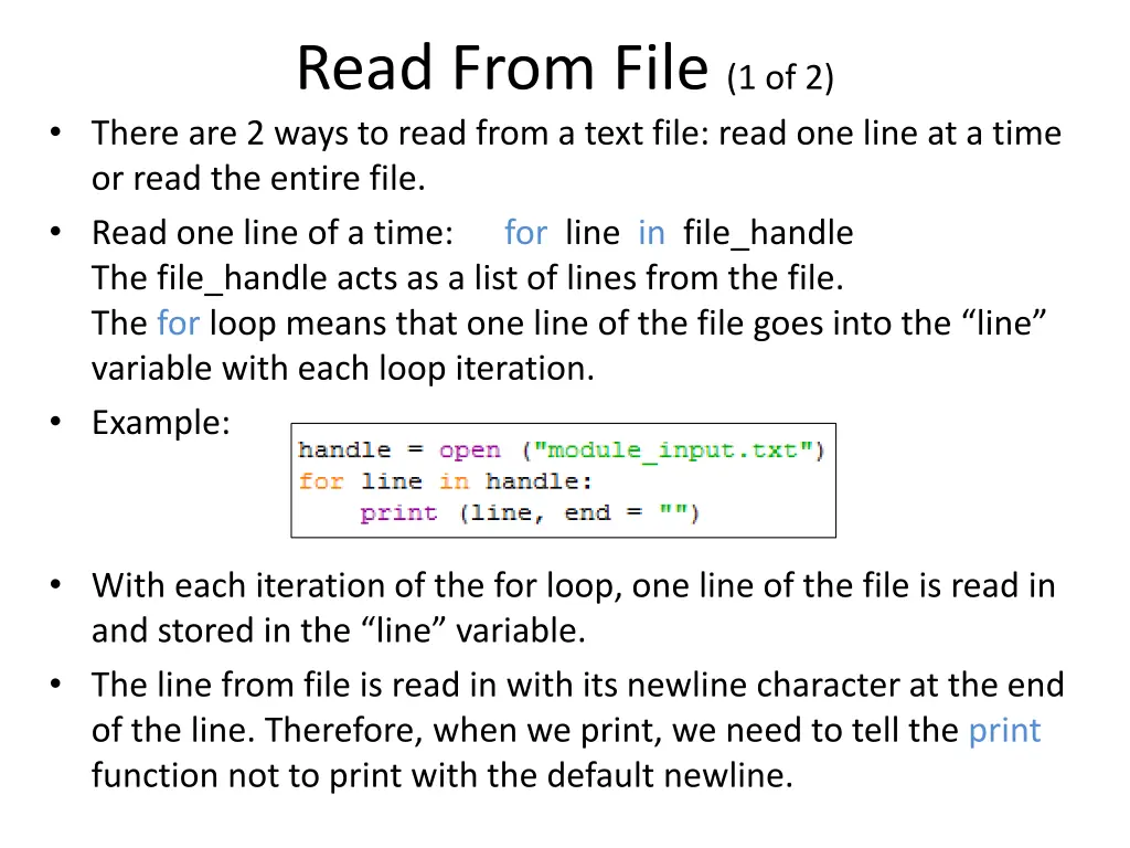 read from file 1 of 2 there are 2 ways to read