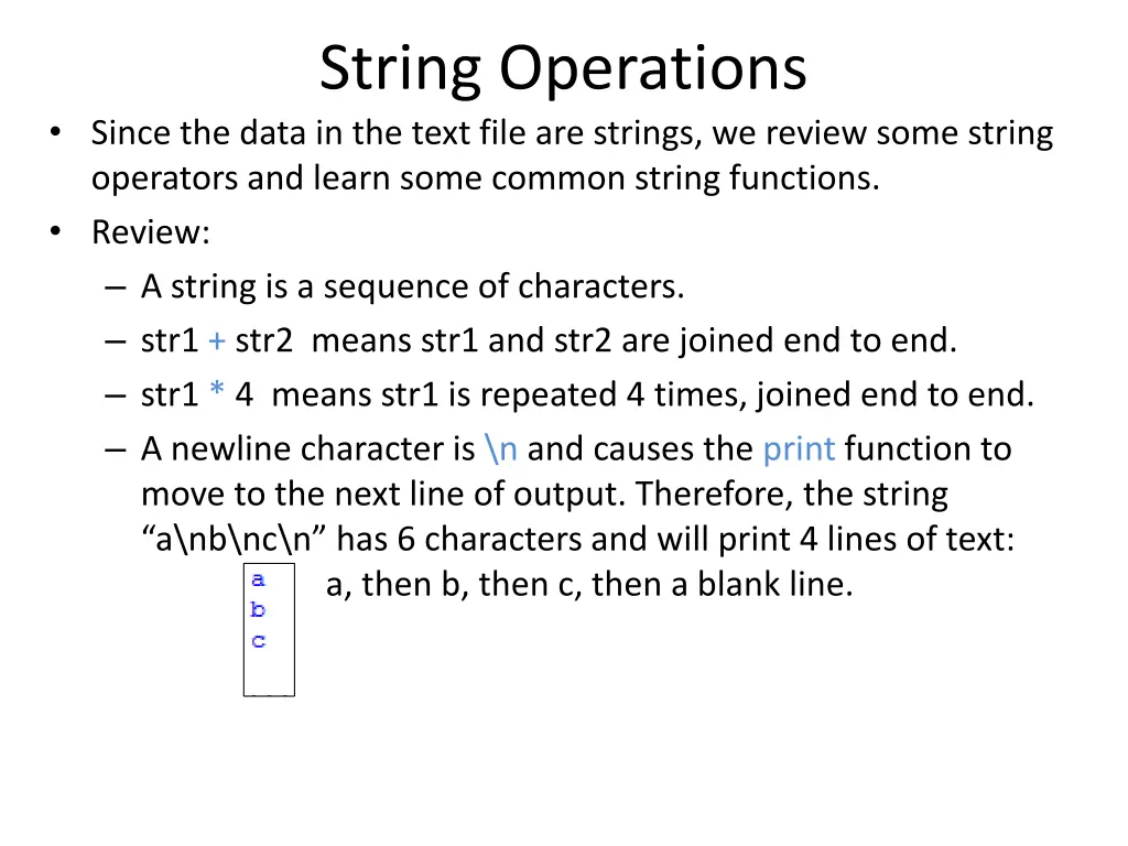 string operations