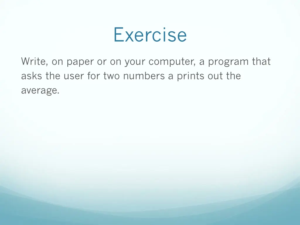 exercise 3