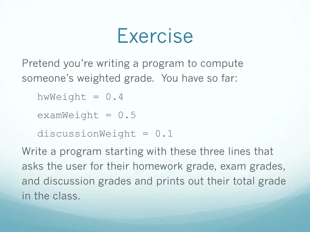 exercise 4