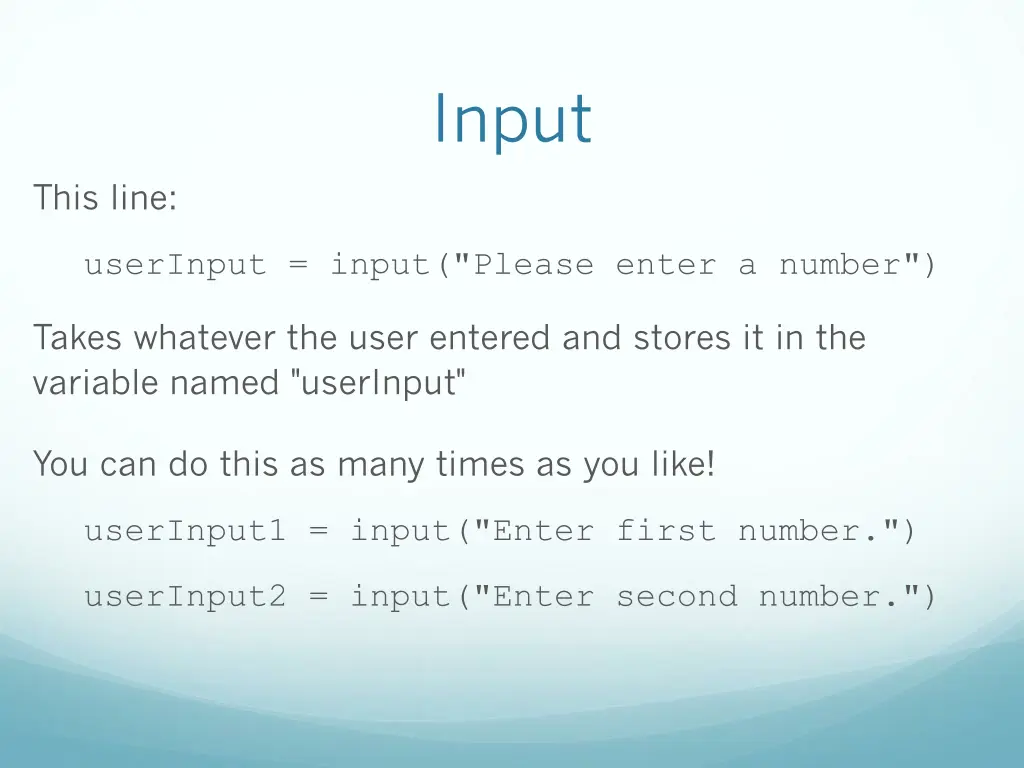 input 1