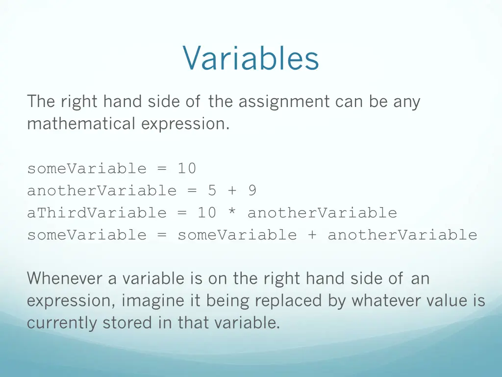 variables 1