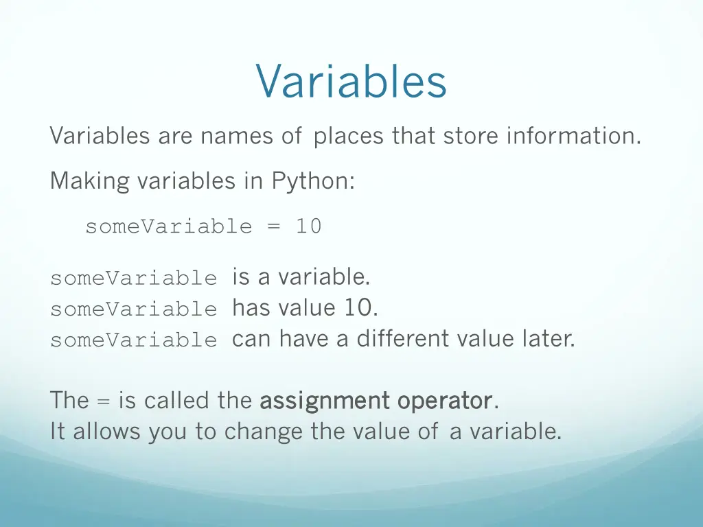 variables