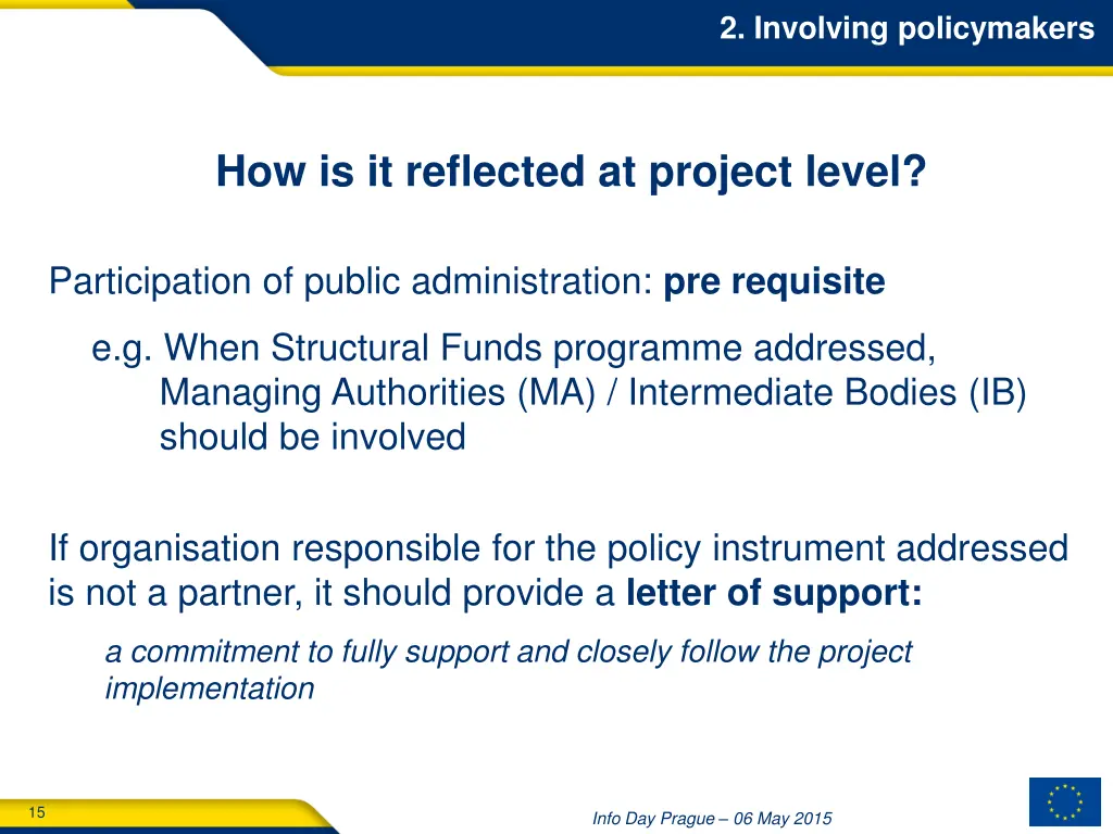 2 involving policymakers 1
