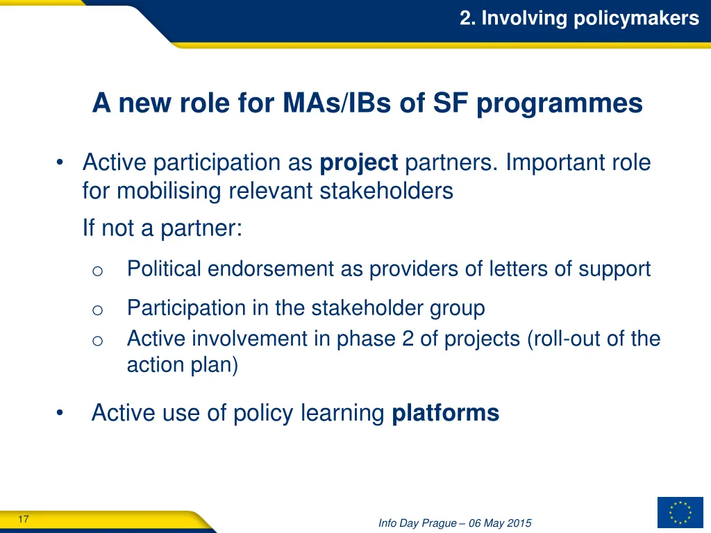 2 involving policymakers 3