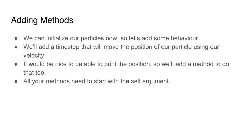adding methods