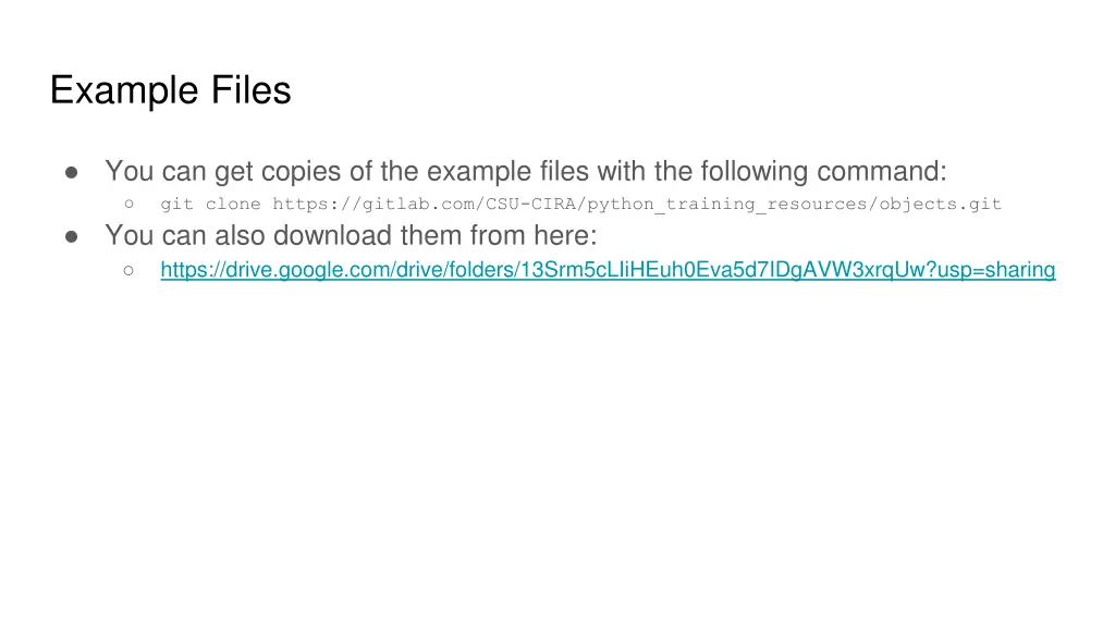 example files