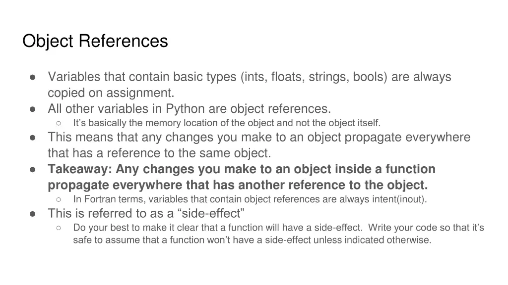 object references