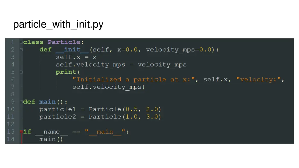 particle with init py