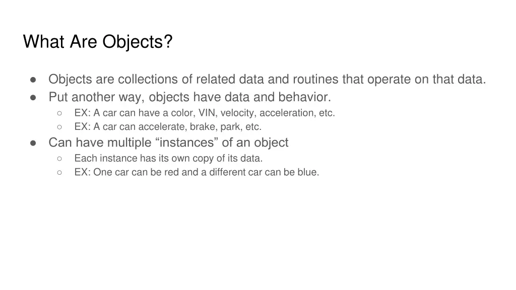 what are objects