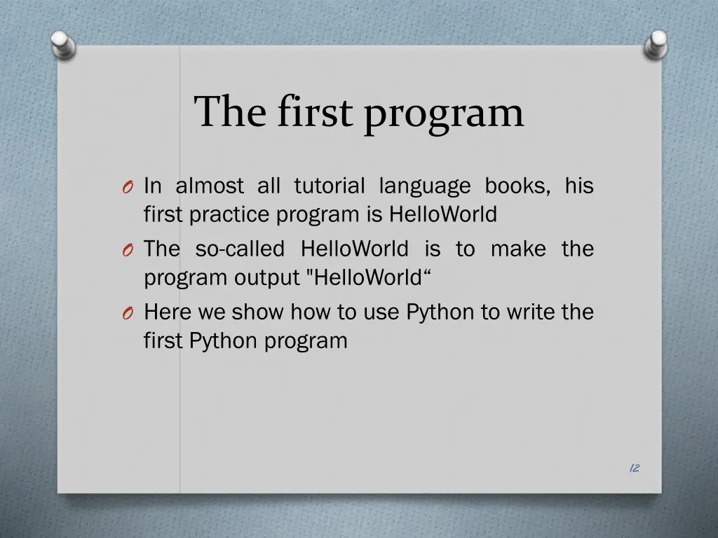 the first program 1