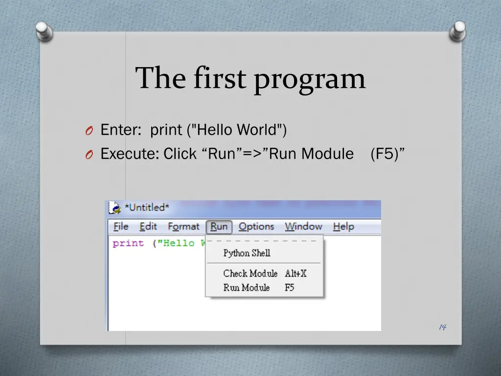 the first program 3