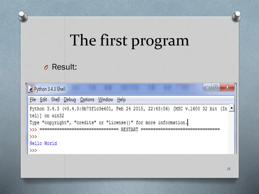 the first program 4
