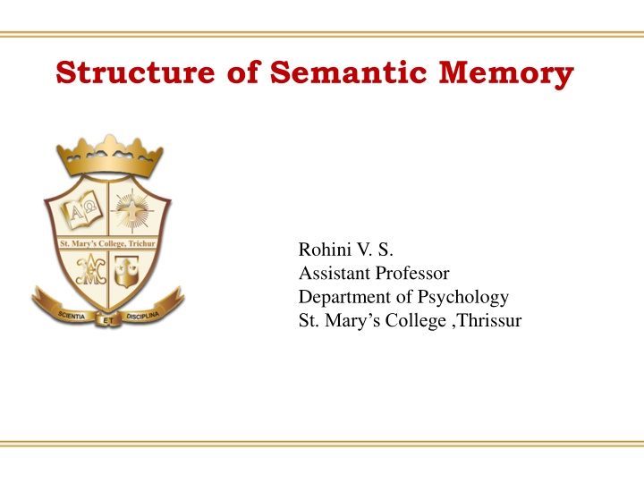 structure of semantic memory