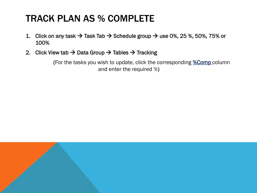 track plan as complete
