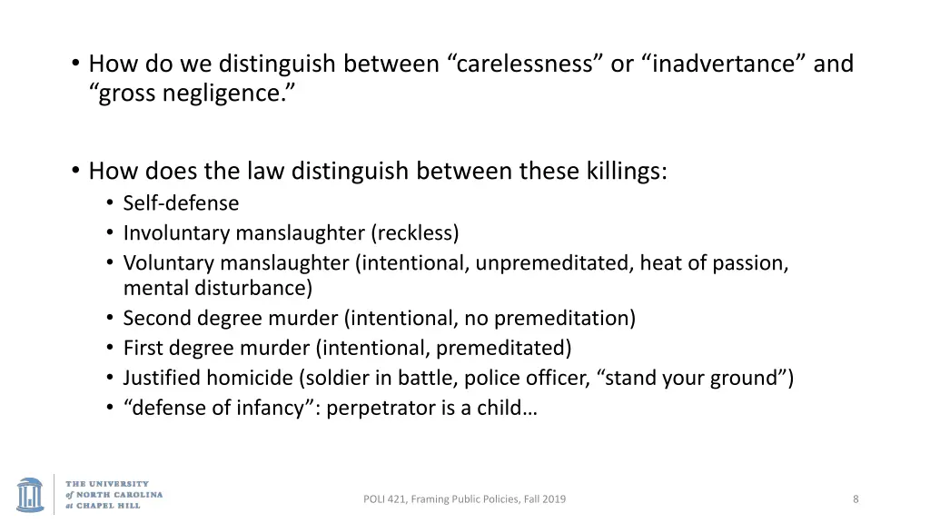 how do we distinguish between carelessness