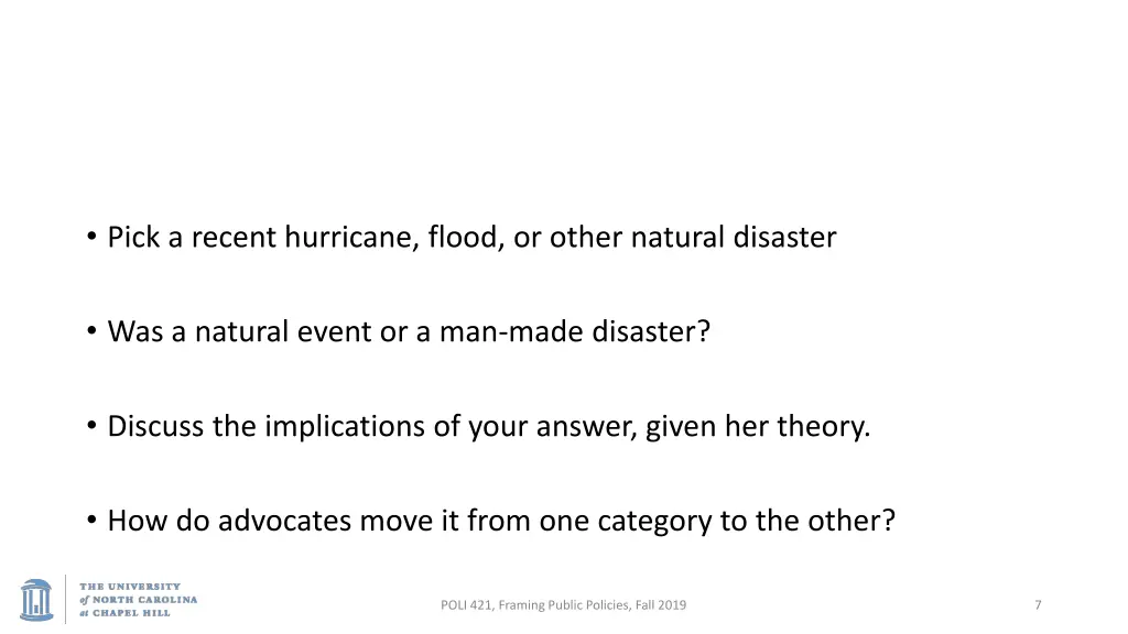 pick a recent hurricane flood or other natural