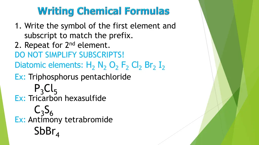 1 write the symbol of the first element