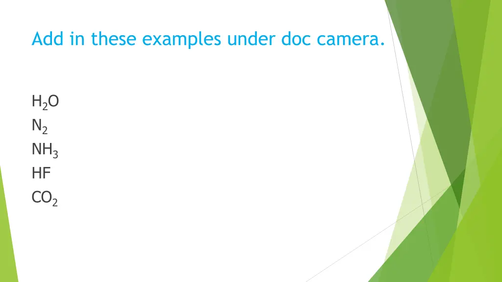 add in these examples under doc camera