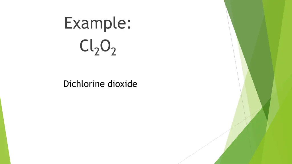example cl 2 o 2