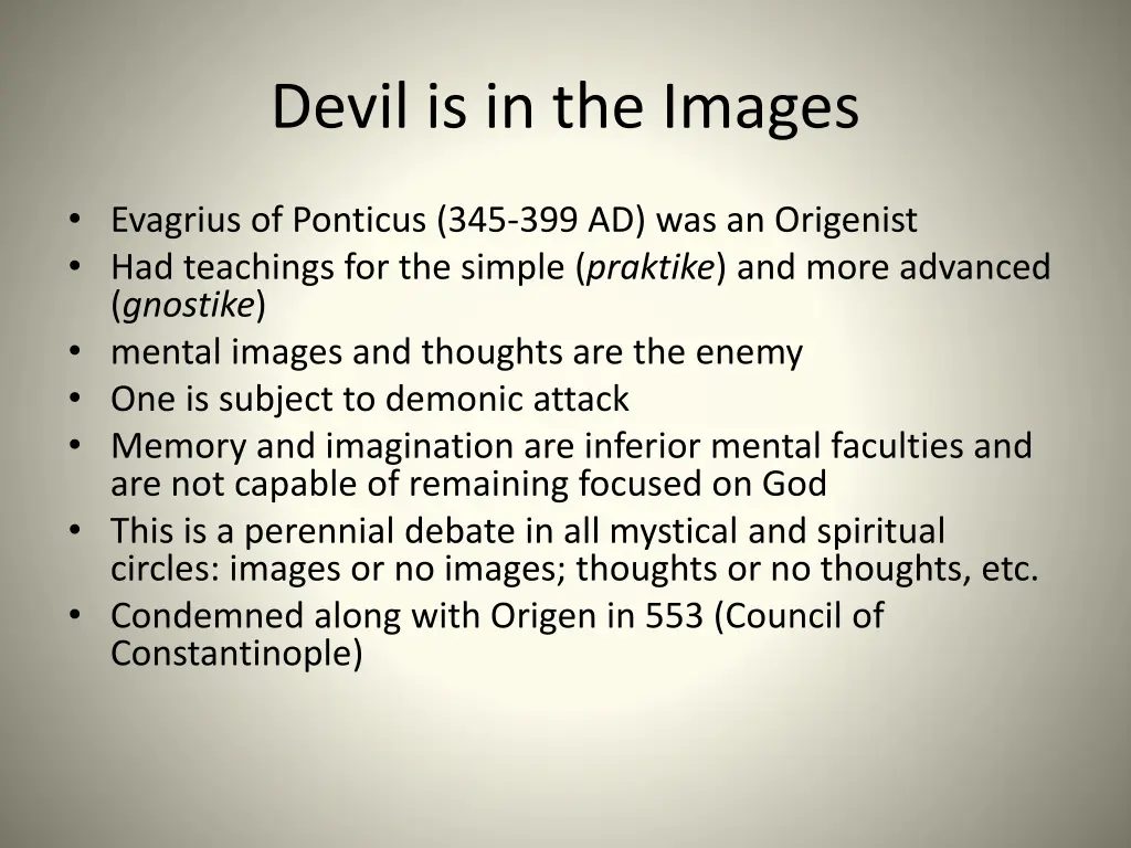 devil is in the images