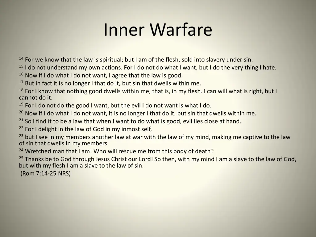 inner warfare