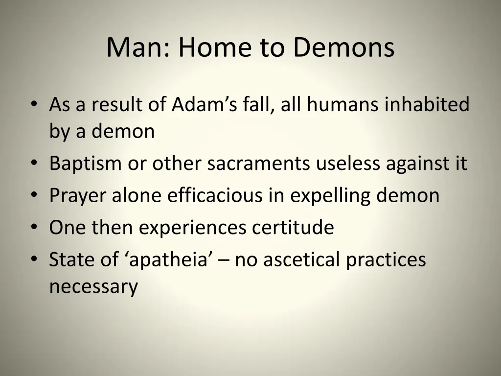 man home to demons
