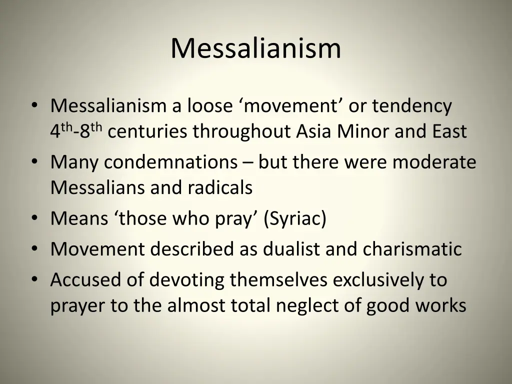 messalianism