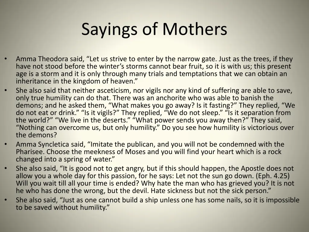 sayings of mothers