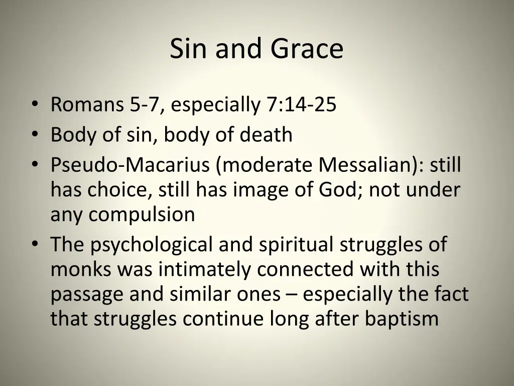 sin and grace