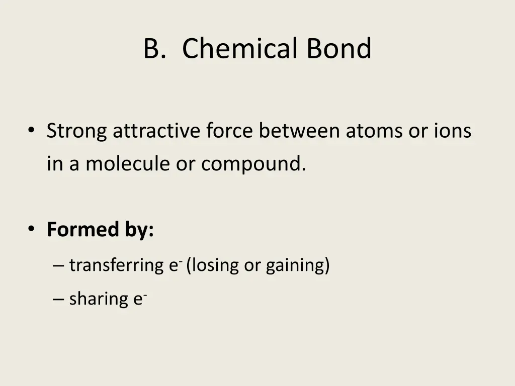 b chemical bond