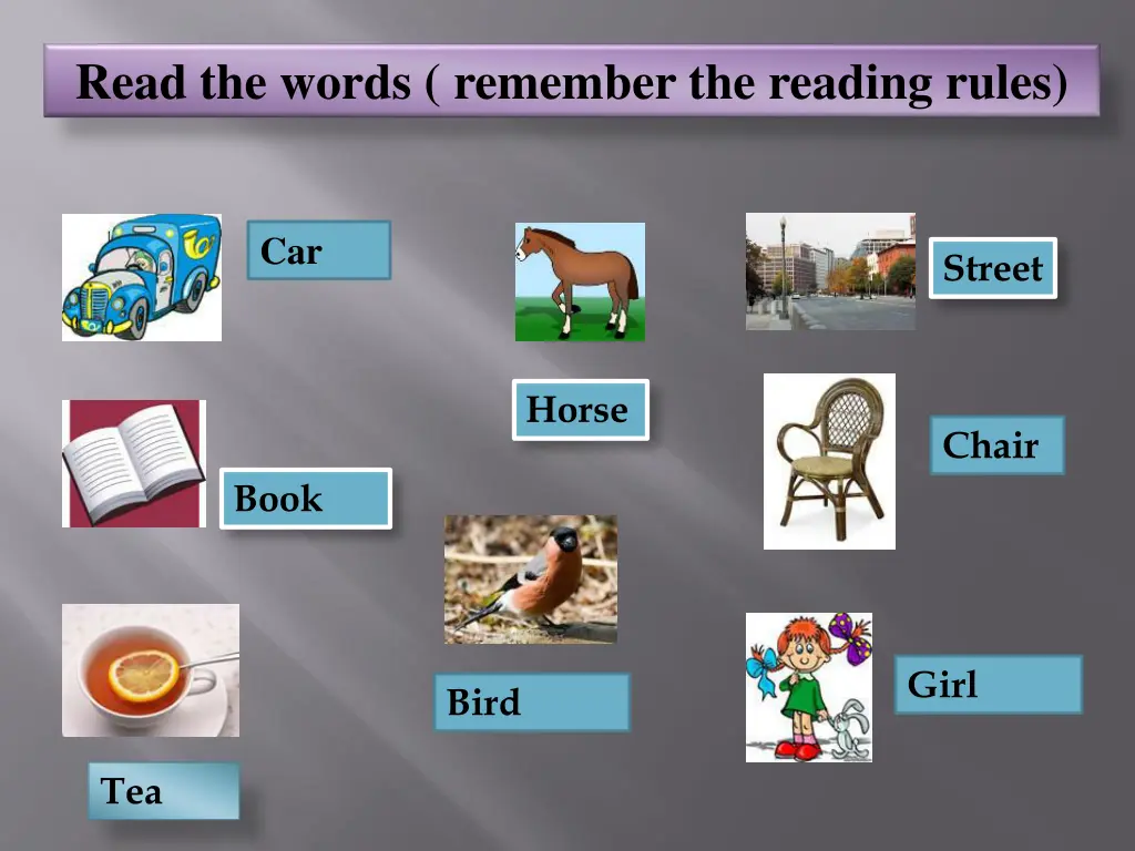 read the words remember the reading rules