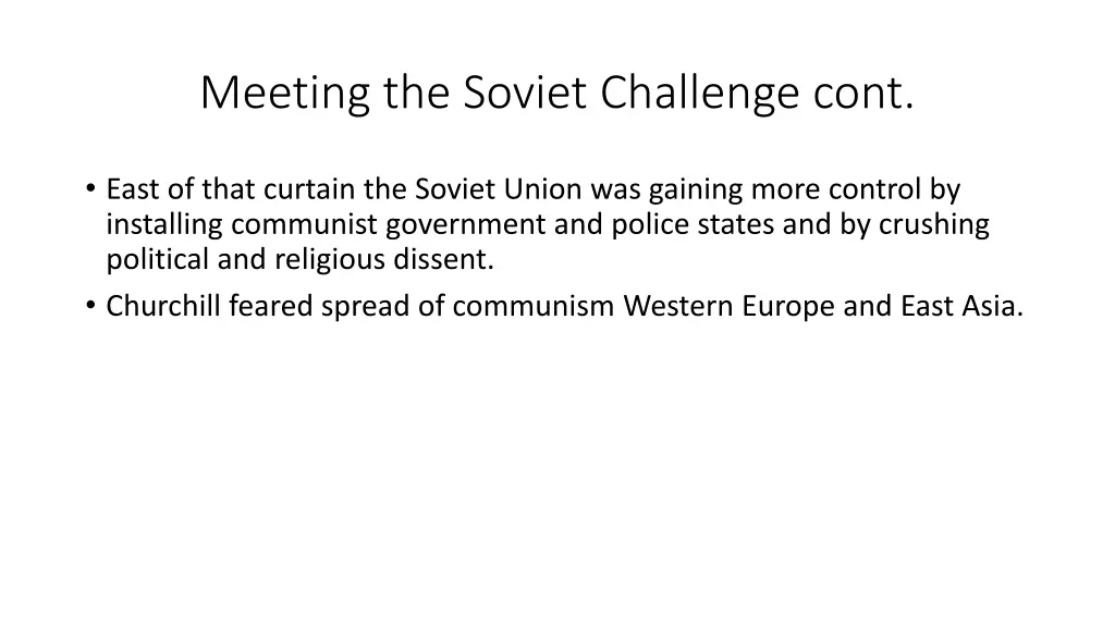 meeting the soviet challenge cont