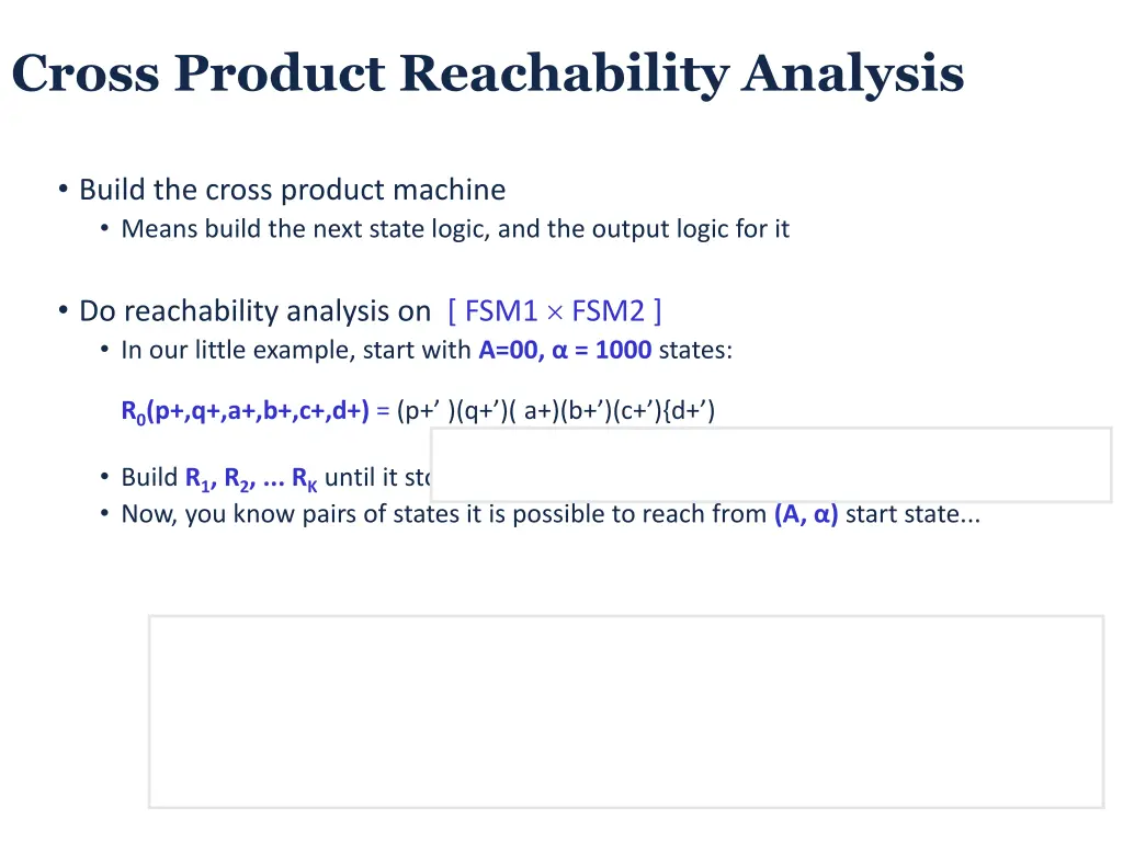 cross product reachability analysis