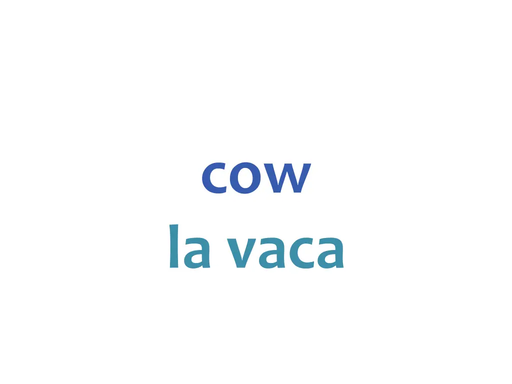 cow la vaca