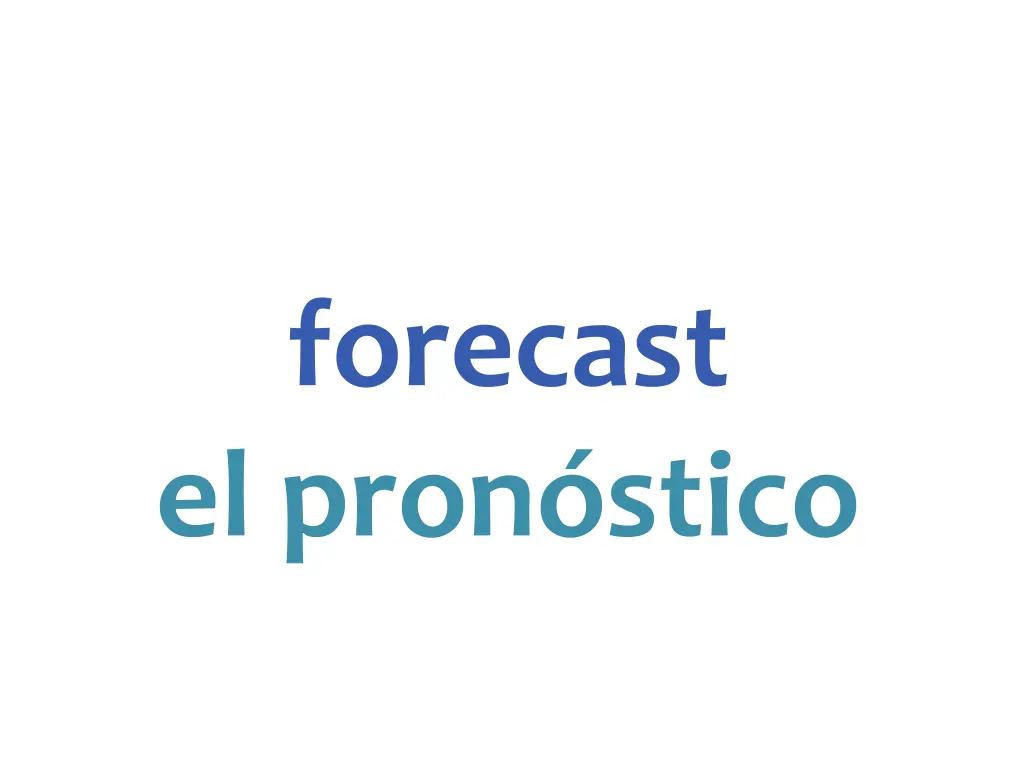 forecast el pron stico