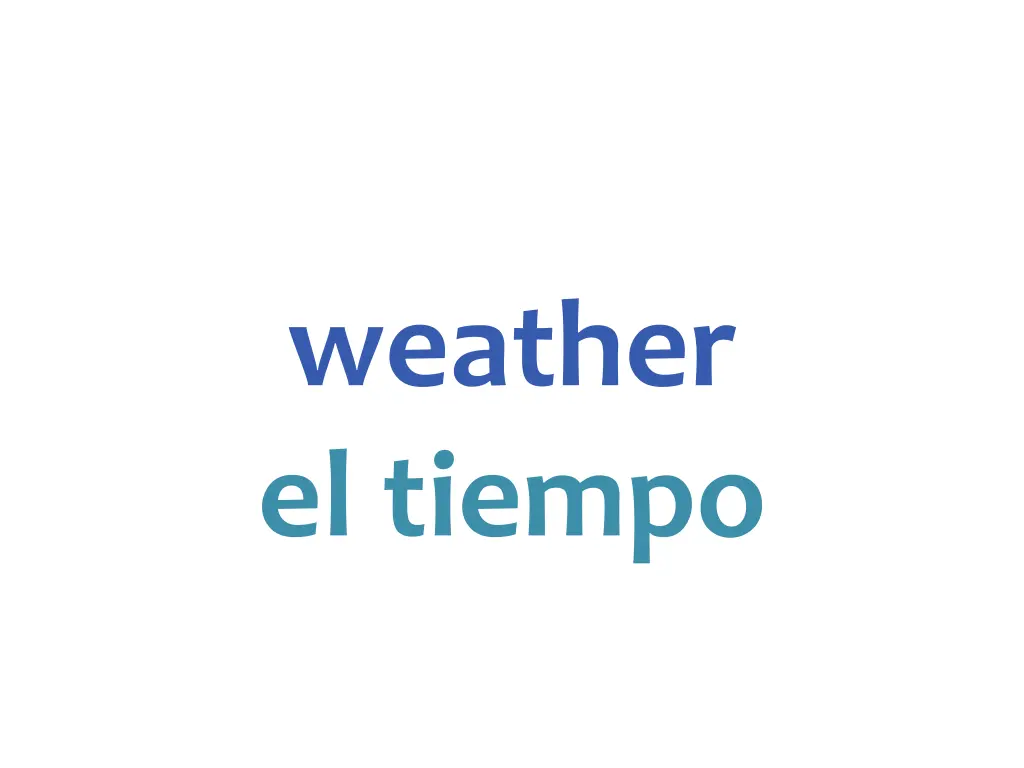 weather el tiempo
