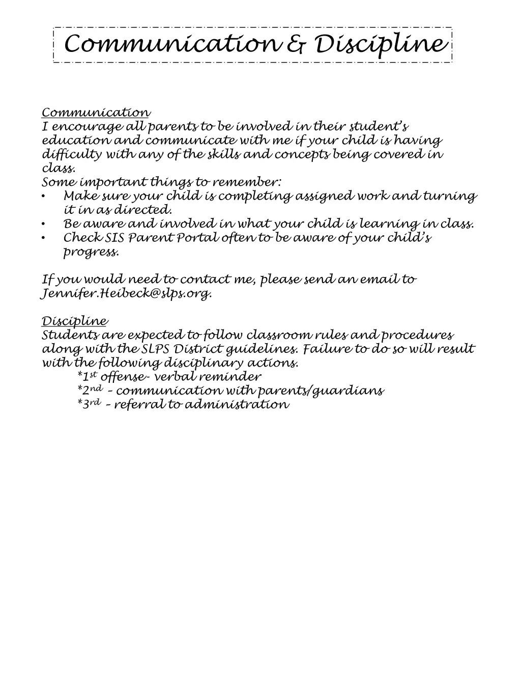 communication discipline