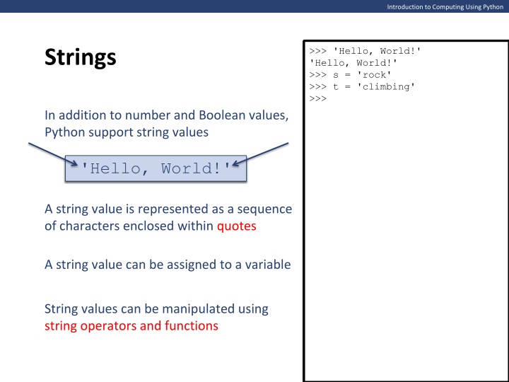 introduction to computing using python