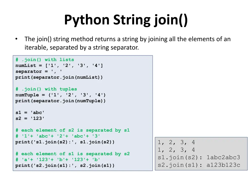 python string join