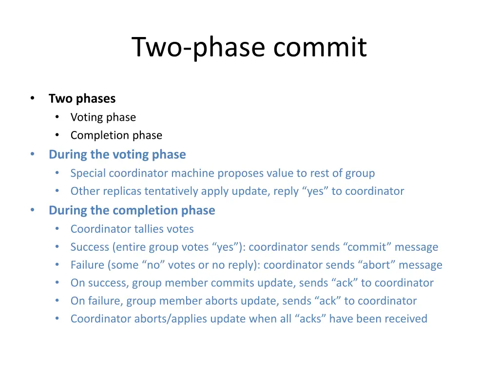 two phase commit