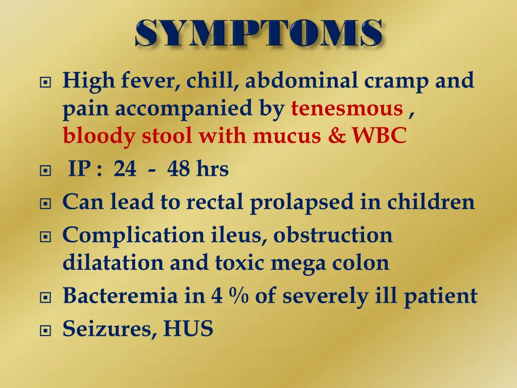 high fever chill abdominal cramp and pain