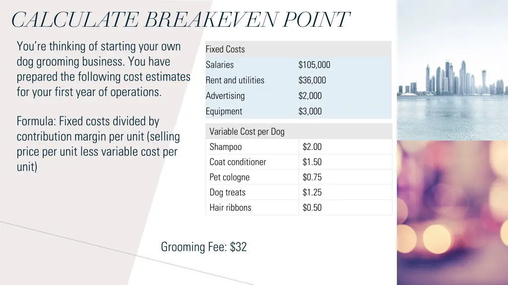 calculate breakeven point you re thinking
