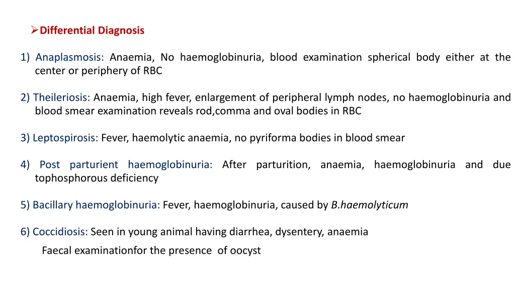 differential diagnosis